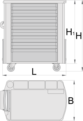 Carucior de scule EUROPLUS UNIOR 617100 s